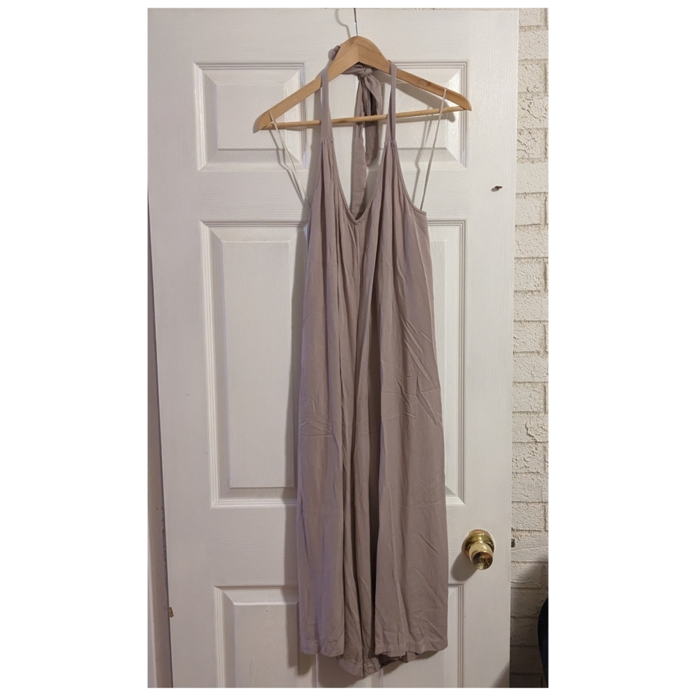 Pinkblush Maternity Taupe Jumpsuit - Picture 2 of 3